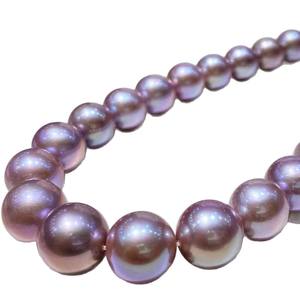 Collar de Perlas de Agua Dulce Naturales de 8-9 mm, Casi Redondas, con Fuerte Brillo, Microdefectos, Alta Calidad, Par, Cadena para Bebé, Caja de Regalo - Product Image 5