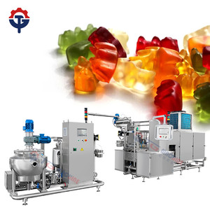 Línea de producción de caramelos de goma automática comercial de alta capacidad nueva condición PLC componente Jelly & Soft Candy Machine para la venta - Product Image 1