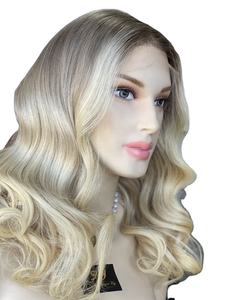 Timide Femmes Perruques 100% Cheveux Humains Avant de Lacet Perruque Transparent Dentelle Corps Vague 16 pouces 180% Densité pour les Femmes Blanches - Product Image 5