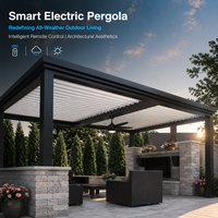 Pergola murale rétractable avec toit en PVC blanc, auvent de terrasse coulissant, couverture de patio