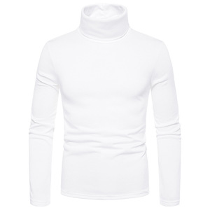 RNSHANGER Homens Gola Alta Pullovers Camisola Outono Cor Sólida Manga Longa Tricô Camisola Fina Casual Magro Camisa De Bottoming Masculino - Product Image 2