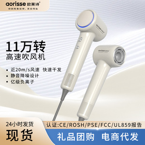 Aorisse High Speed Hair Dryer 110000 Rpm Ionic Quiet Operation Oak White - Product Image 1