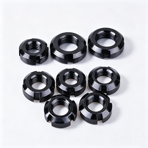 Écrou rond fendu en acier au carbone GB812 à filetage métrique, anti-jouissance, à serrage, fourni directement par l'usine - Product Image 6