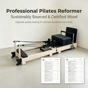เครื่องออกกำลังกายแบบพับได้ Maple Reformer รุ่น WP-FMRW 1 ทำจากไม้เนื้อแข็ง น้ำหนักเบา เหมาะสำหรับใช้ในบ้าน คุณภาพระดับมืออาชีพ พับเก็บได้ประหยัดพื้นที่ - Product Image 3