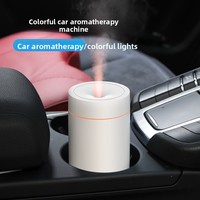 Humidificateur de voiture en céramique à lumière d'ambiance colorée transfrontalier 101-200ml, vente en gros d'usine, rechargeable, contrôle tactile, modèle 36dB