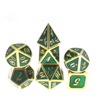 Jeu de dés en métal noir D4/D6/D8/D10/D%/D12/D20