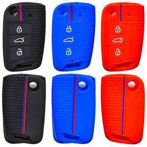 Nouvelle housse de protection pour clé de voiture télécommande pour VW Golf 7 GTI POLO T-Cross Touran Tiguan <span class=keywords><strong>Skoda</strong></span> Octavia Rapid <span class=keywords><strong>Kodiaq</strong></span> Fabia Seat Ibiza Leon - Product Image 5