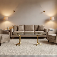 Italienischer Luxus-Couchtisch mit Glasplatte Modernes Zeitgenössisches Design für Zuhause, Apartment, Villa & Designer-Wohnungen