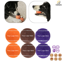 Vente en gros de balles pour chiens personnalisées avec logo, en caoutchouc, pour l'exercice, l'entraînement, l'interaction, balles de tennis pour chiens de petite taille avec logo