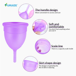 Coupe menstruelle <span class=keywords><strong>lavable</strong></span> et portable Furuize, couleur OEM, confortable, écologique, en silicone médical - Product Image 3