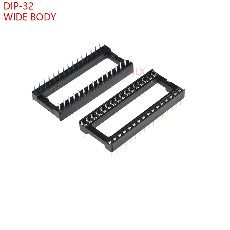 Dudukan Tes CHIP DIP Soket IC DIP32 Badan Lebar Adaptor Penguji 32 PIN Dip-32 DIP 32PIN 32 P 2.54MM Konektor PITCH