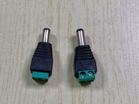 Adaptateur 12V accessoire de surveillance borne verte 5.5*2.1mm prise d'alimentation cc mâle 2 broches