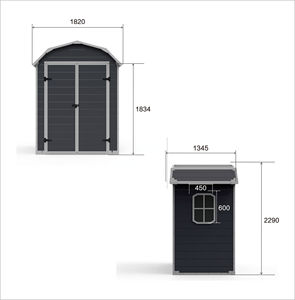 Cobertizo de Almacenamiento de Plástico con Techo de Gambril, Venta de Fábrica, Varios Modelos de Resina para Jardín Exterior, Plegable, para Granjas Avícolas, Cobertizos Pequeños - Product Image 6