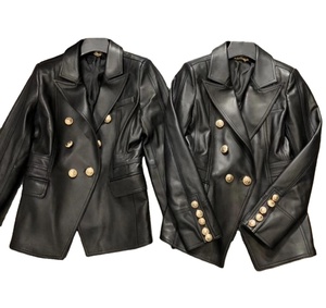 Vente chaude femmes manteau veste hauts hiver en cuir Pu chaud mode à manches longues manteau épais chaud femme vestes en cuir véritable - Product Image 5