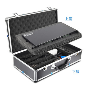 Yixin Aluminum Alloy Tool Box Double Layer Flip Top Hardcase For Instrument Storage With <b>Foam</b> <b>Padding</b> And Handle - Product Image 1