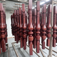 Poteau d'escalier en bois massif sur mesure, balustre d'escalier en bois dur de qualité supérieure, pilier de rampe d'escalier intérieur pour projet résidentiel