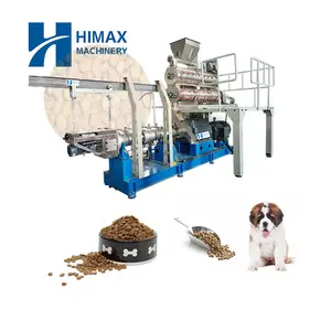 Mesin makanan hewan peliharaan, 1000kg/jam hewan peliharaan anjing peliharaan ternak ikan pakan mesin ekstruder lini produksi untuk dijual