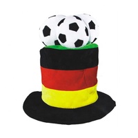 Chapeau de supporter de ventilateur 2024 Chapeau de fan de football avec football sur le dessus pour la Pologne