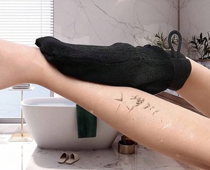 Guantes de baño marroquíes de viscosa con logotipo y paquete personalizados, guantes de baño exfoliantes turcos para masaje de piel para Sauma - Product Image 2