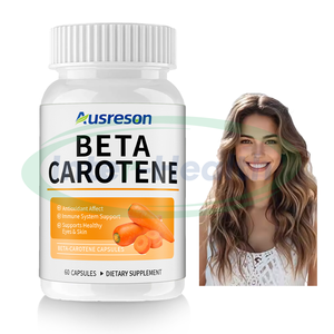 Ausreson <span class=keywords><strong>Beta</strong></span> Caroteno Cápsulas blandas Vitamina para los ojos Producto para blanquear la piel Suplemento natural <span class=keywords><strong>Beta</strong></span> Caroteno Softgel - Product Image 1