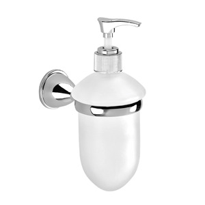 GENTIAN LINE - Distributeur de savon blanc satiné et chromé - Product Image 1