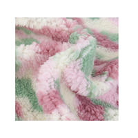 Tissu en polaire sherpa en coton polyester tricoté imprimé floral épais et confortable, le moins cher en gros, pour couverture de lit d'hiver
