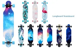 Custom Wholesale High Quality Teen Walking Skateboard 4 Wheel Brush Street Road Skateboard Northeast Maple 41 Inches