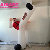 Grand ouverture du dojo : Publicité gonflable de karaté, Taekwondo gonflable sur mesure avec impression des coordonnées pour point photo