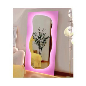 Ganzkörperspiegel Deviant Wave Stehlampe Dekorative Schlafzimmer- und Bekleidungsgeschäft-Spiegel mit Schlankheits-Effekt Leuchtende Bodenleuchten - Product Image 1