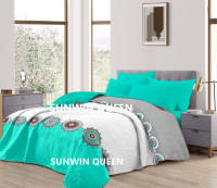 Ensembles de couvre-lit king size 3 pièces à fleurs de luxe drap de lit élégant à imprimé floral pour la décoration de la chambre d'été