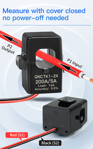 หม้อแปลงกระแสแบบแยกแกน 50A 5A 100A 200A ชนิดเปิด คลิปเซนเซอร์วัดกระแสไฟฟ้า Ct 50/5 100/5 50 5 100 QNCTK1-16 - Product Image 3