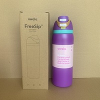 Nouvelle gourde isotherme Owala Vacuum 32oz, en acier inoxydable 304, avec poignée et paille, pour usage extérieur.