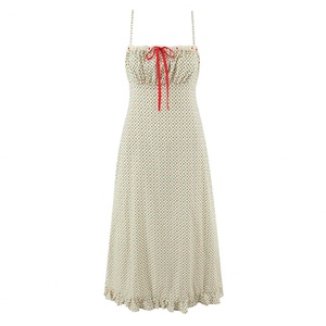 Vestido Largo sin Cuello Estilo Vintage para Mujer, Marca ZA, Primavera-Otoño 2026, Estilo Resort, Estampado Floral - Product Image 1
