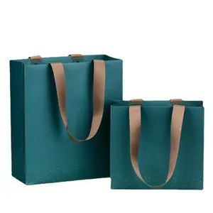 Emballage de bijoux personnalisé Grace Deign sac de rangement de sac à main vert foncé sac en papier