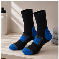 Chaussettes respirantes et imperméables en tricot, avec logo personnalisé imprimé jacquard sur le bord, pour hommes et femmes, pour la course à pied, le vélo et les sports de plein air