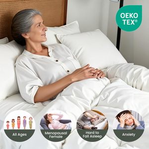 لحاف هجين موزون لتخفيف التوتر وتحسين النوم، أغطية سرير قطنية موزونة بشكل متساوٍ - Product Image 4