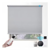 Persianas Enrollables Eléctricas Personalizadas para Oficina, Control Remoto Motorizado, WiFi, Asistente de Google, Plástico Incorporado
