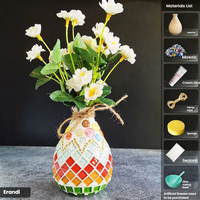 Dropshipping Gift Dropshipping Gift Handmade Diy Material Package Vase en bois Mosaïque Vase Jouets éducatifs Ornements de bureau