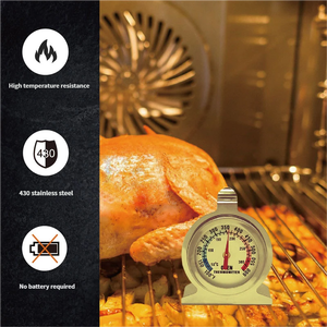 Thermomètre analogique bimétallique pour fours, utilisé pour la pizza, le barbecue et la cuisson de la viande - Product Image 3