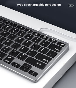 Teclado Inalámbrico Ergonómico Personalizado en Español, Teclado Delgado Recargable por Bluetooth - Product Image 5