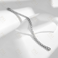 Bracelet Peishang Jewelry en argent sterling 925 plaqué or 14 carats, fermoir à double sécurité vintage, zircon rond taillé, style tennis