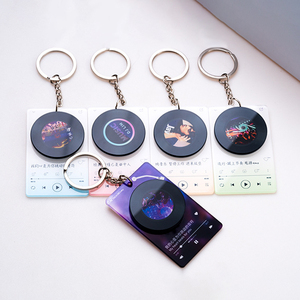 Llavero de acrílico giratorio NFC con impresión UV personalizada, ligero y pequeño, de vinilo musical, estilo KPOP, tendencia de moda NASNAK, venta al por mayor profesional - Product Image 6