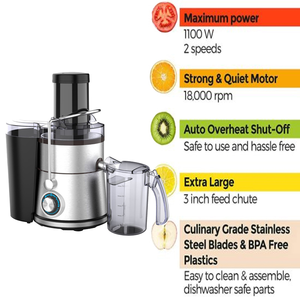 קפולונג 1000W מכירה ישירה במפעל מיקסר ירקות פירות חשמלי רב תכליתי מכונת חילוץ מסחטת מיצים איטית - Product Image 5