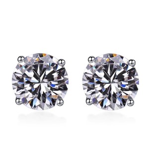 Boucles d'oreilles en moissanite 0,5 carat en argent sterling 925, sans nickel, étanches, avec diamants GRA, vente en gros d'usine - Product Image 1
