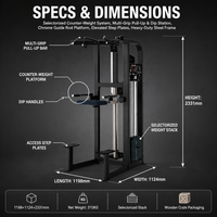 Máquina de Dominadas y Flexiones con Asistencia Eléctrica REYK Gym Fitness - Construcción de Acero para Fisicoculturismo y Ejercicio de Hombros