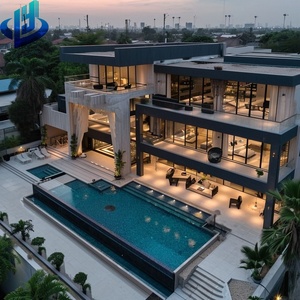 Biệt thự sang trọng kết cấu thép thiết kế hiện đại prefab nhà xây dựng kiến trúc dịch vụ dân cư kết cấu kỹ thuật - Product Image 1