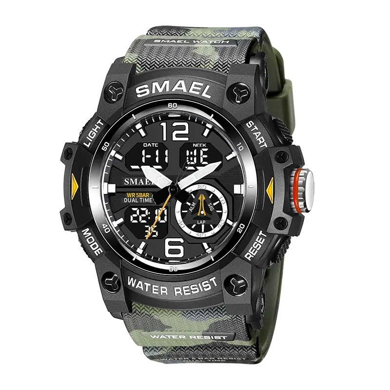 SMAEL 8007 new arrival colors boys digital watch vive TPU strap big dial water resist character sports outdoor reloj watch