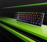 Alimentation d'usine filaire arc-en-ciel LED personnalisé rvb rétro-éclairé programmable mécanique détachable type-c câble 61%