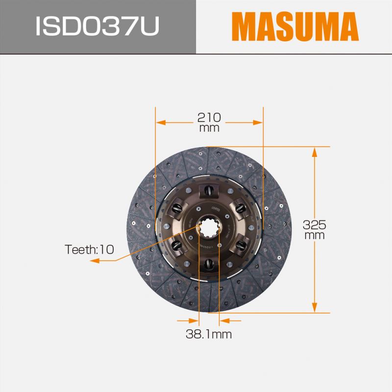 ISD037U MASUMA Repair Cover Auto Brake Systems Clutch Disc 1