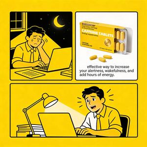 Tabletas de Cafeína de Fábrica, Mejora la Concentración y Aumenta la Energía y Vitalidad, Suplementos Energéticos - Product Image 5